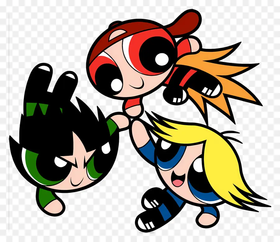 Gadis Powerpuff，Tiga Anak Laki Laki Yang Bahagia PNG