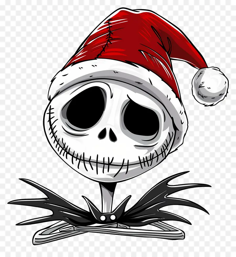 Jack Skellington，Kerangka Topi Santa PNG