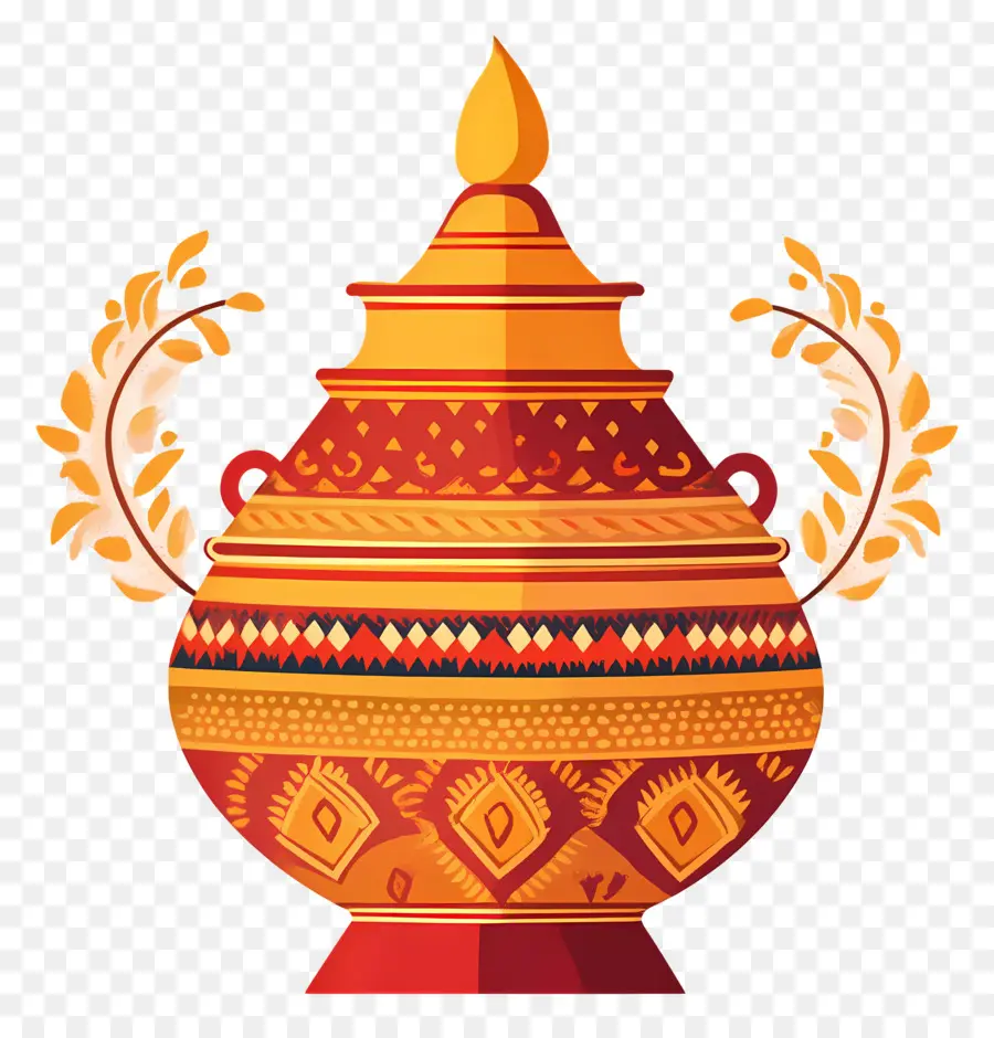 Pot Kalash India，Pot Dekoratif PNG