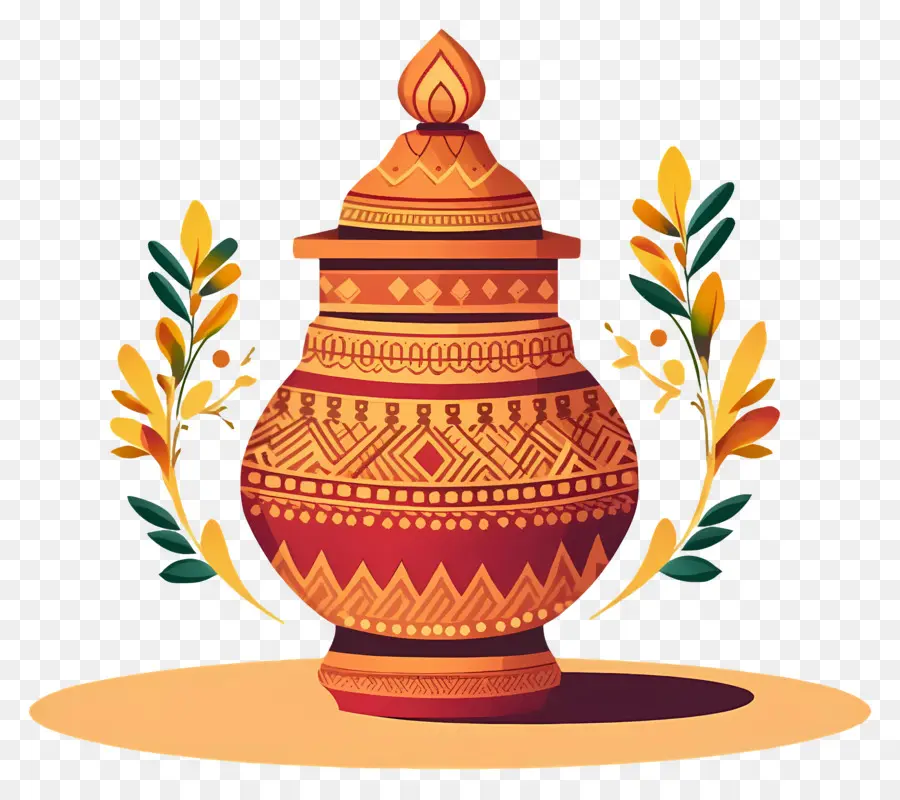 Pot Kalash India，Pot Dekoratif PNG