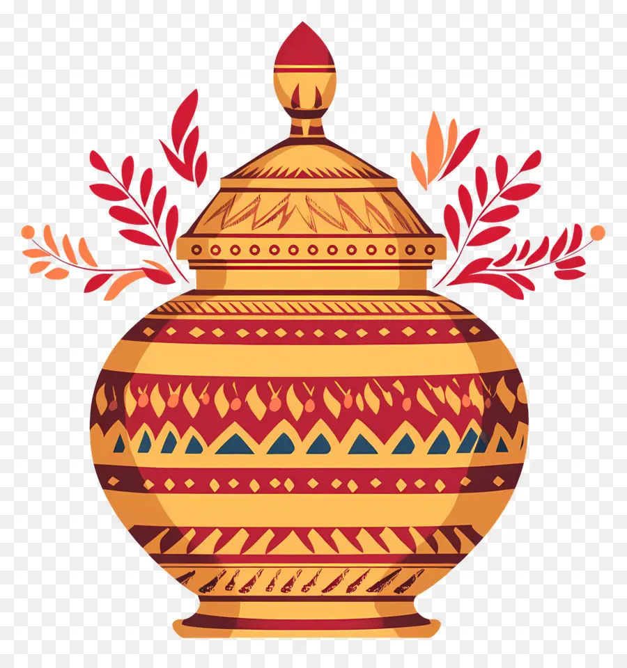 Pot Kalash India，Pot Dekoratif PNG