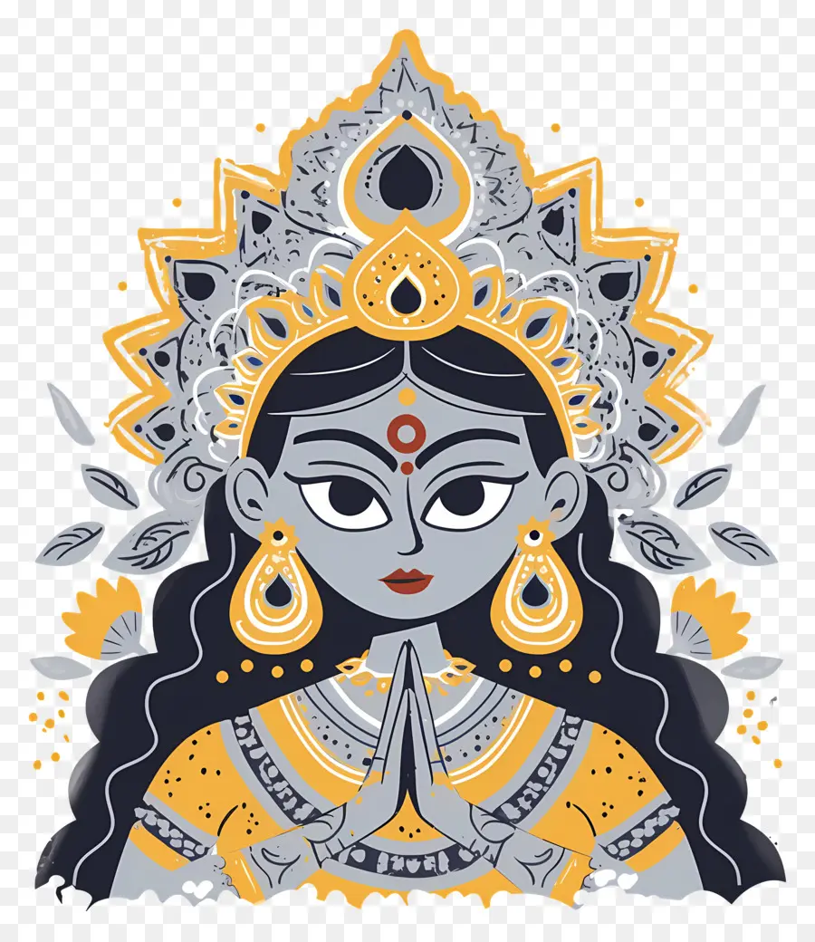 Navratri，Ilustrasi Dewi PNG