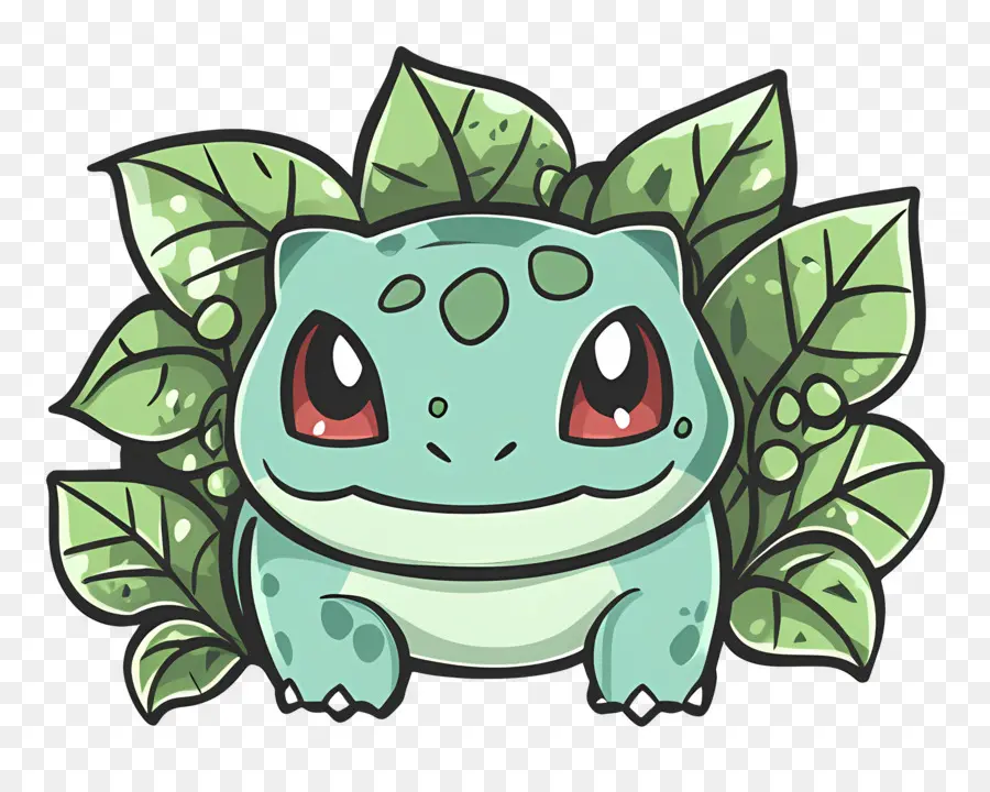 Bulbasaur，Makhluk Kartun Berdaun PNG