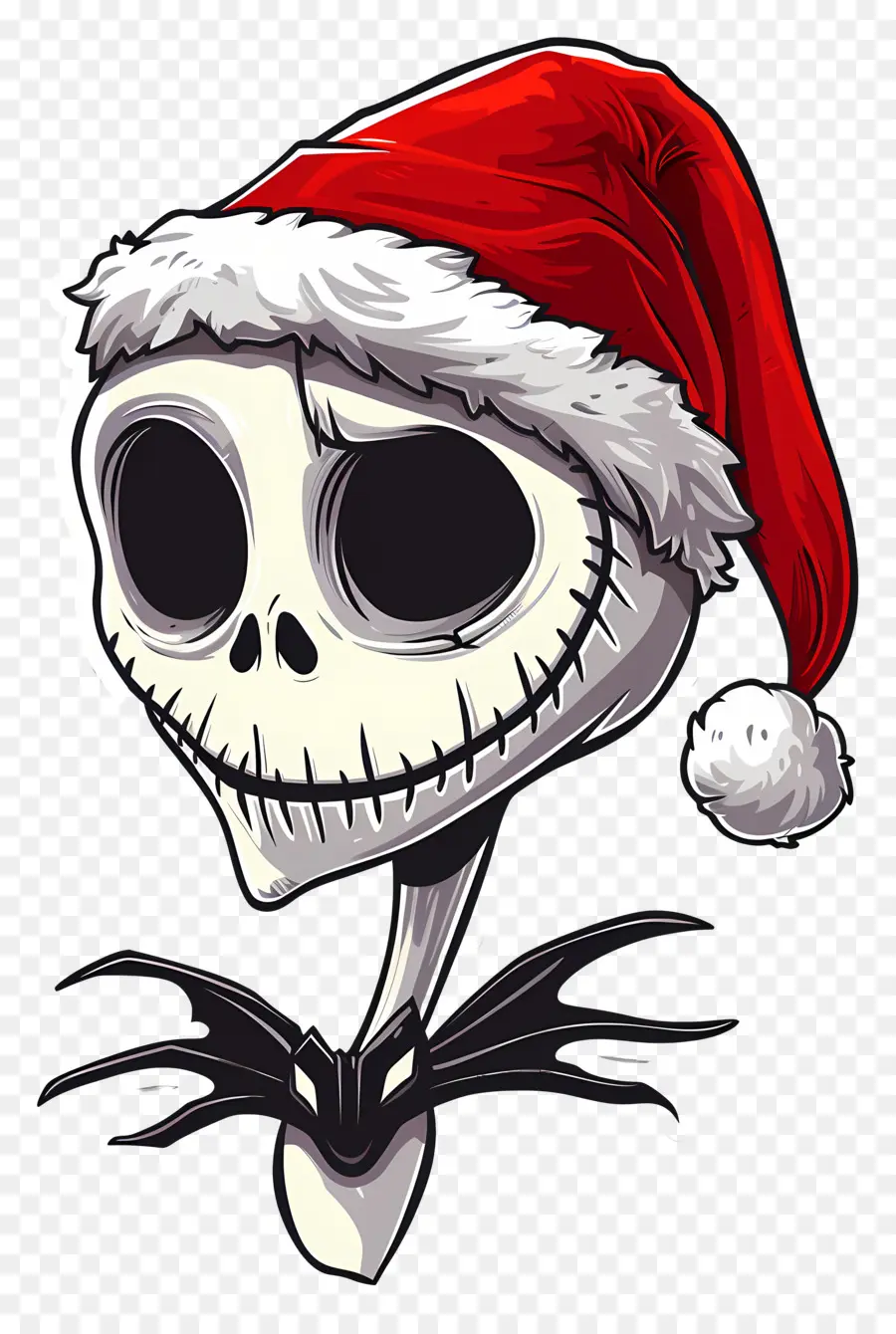 Jack Skellington，Kerangka Topi Santa PNG