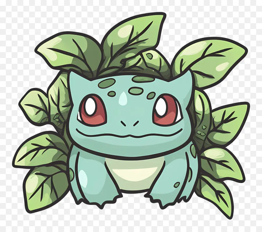 Bulbasaur，Makhluk Kartun Berdaun PNG