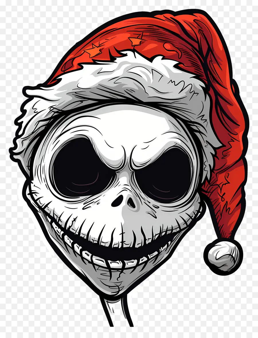 Jack Skellington，Kerangka Topi Santa PNG