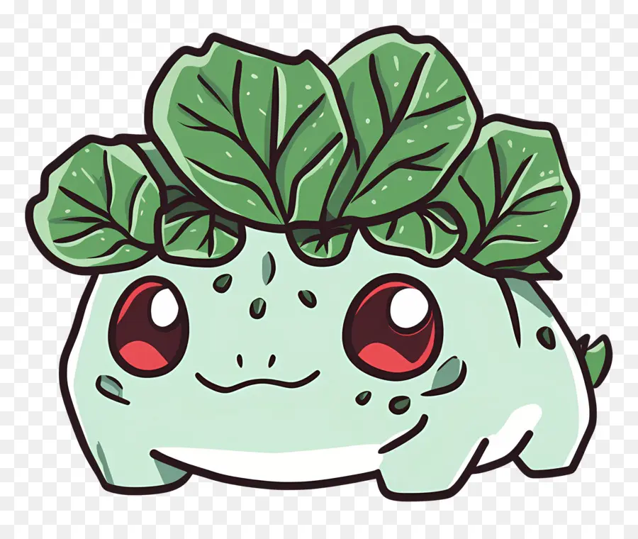 Bulbasaur，Makhluk Kartun Berdaun PNG