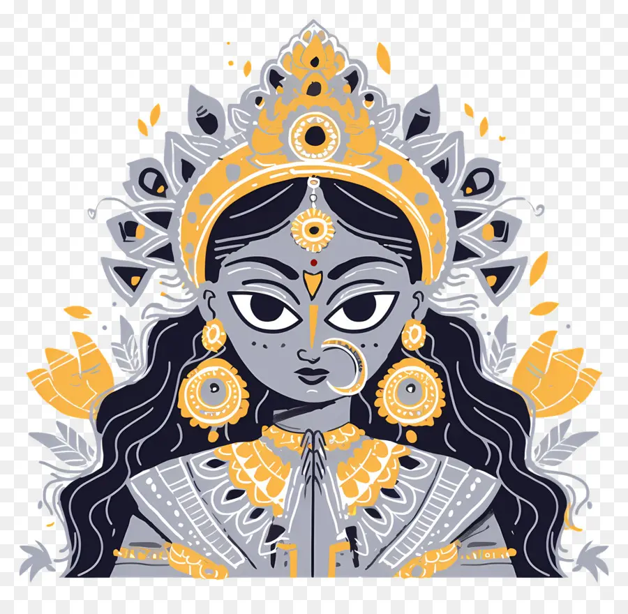 Navratri，Ilustrasi Dewi PNG