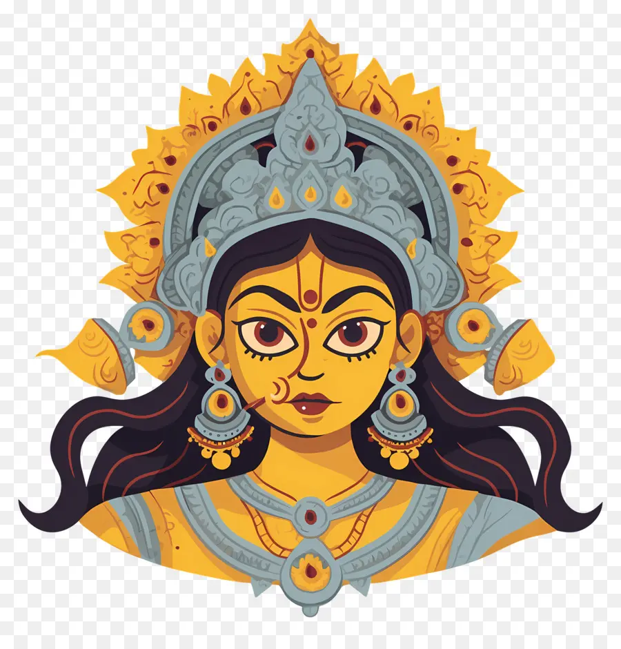 Navratri，Ilustrasi Dewi PNG