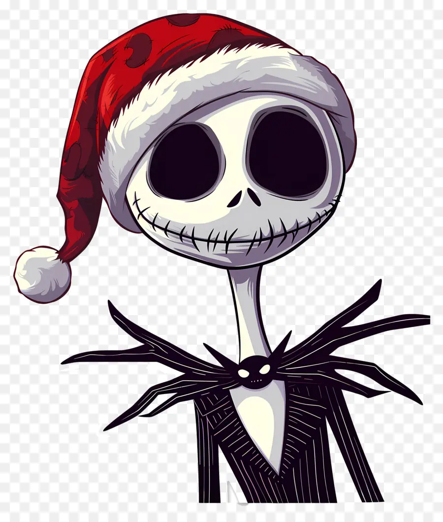 Jack Skellington，Kerangka Topi Santa PNG