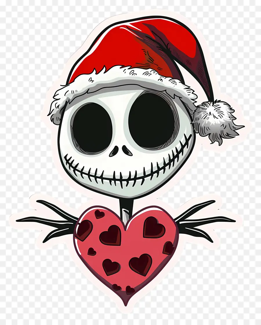 Jack Skellington，Kerangka Topi Santa PNG