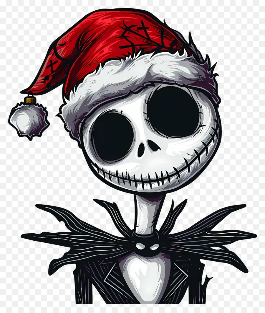 Jack Skellington，Kerangka Topi Santa PNG