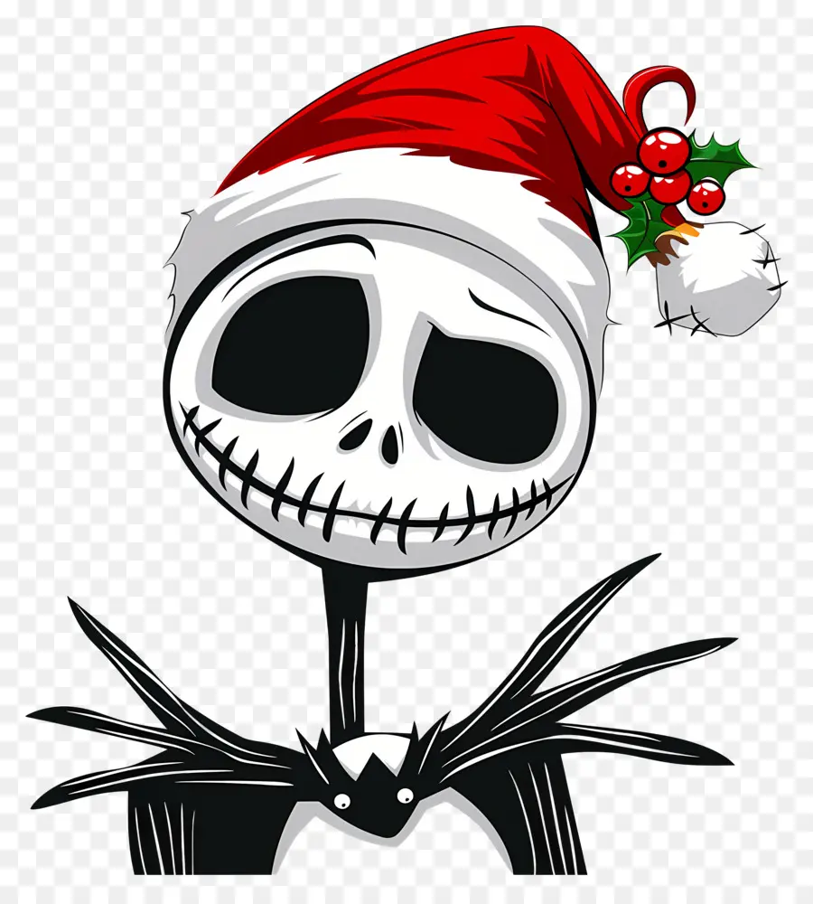 Jack Skellington，Kerangka Topi Santa PNG