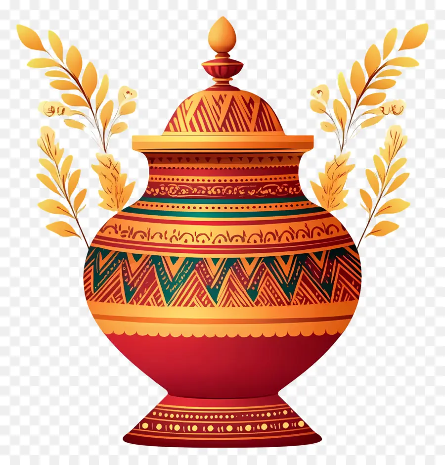 Pot Kalash India，Pot Dekoratif PNG