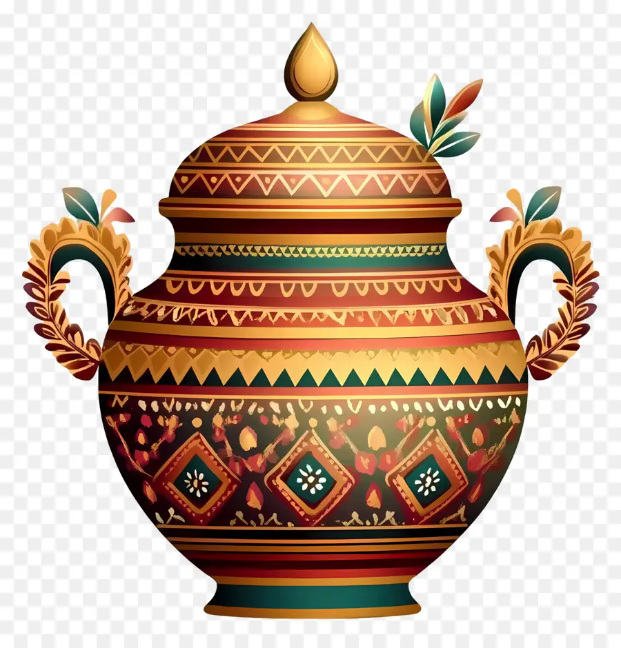 Pot Kalash India，Pot Dekoratif PNG