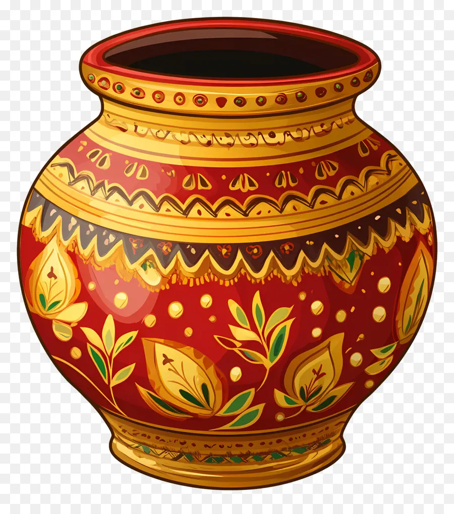 Pot Pernikahan India，Pot Dekoratif PNG