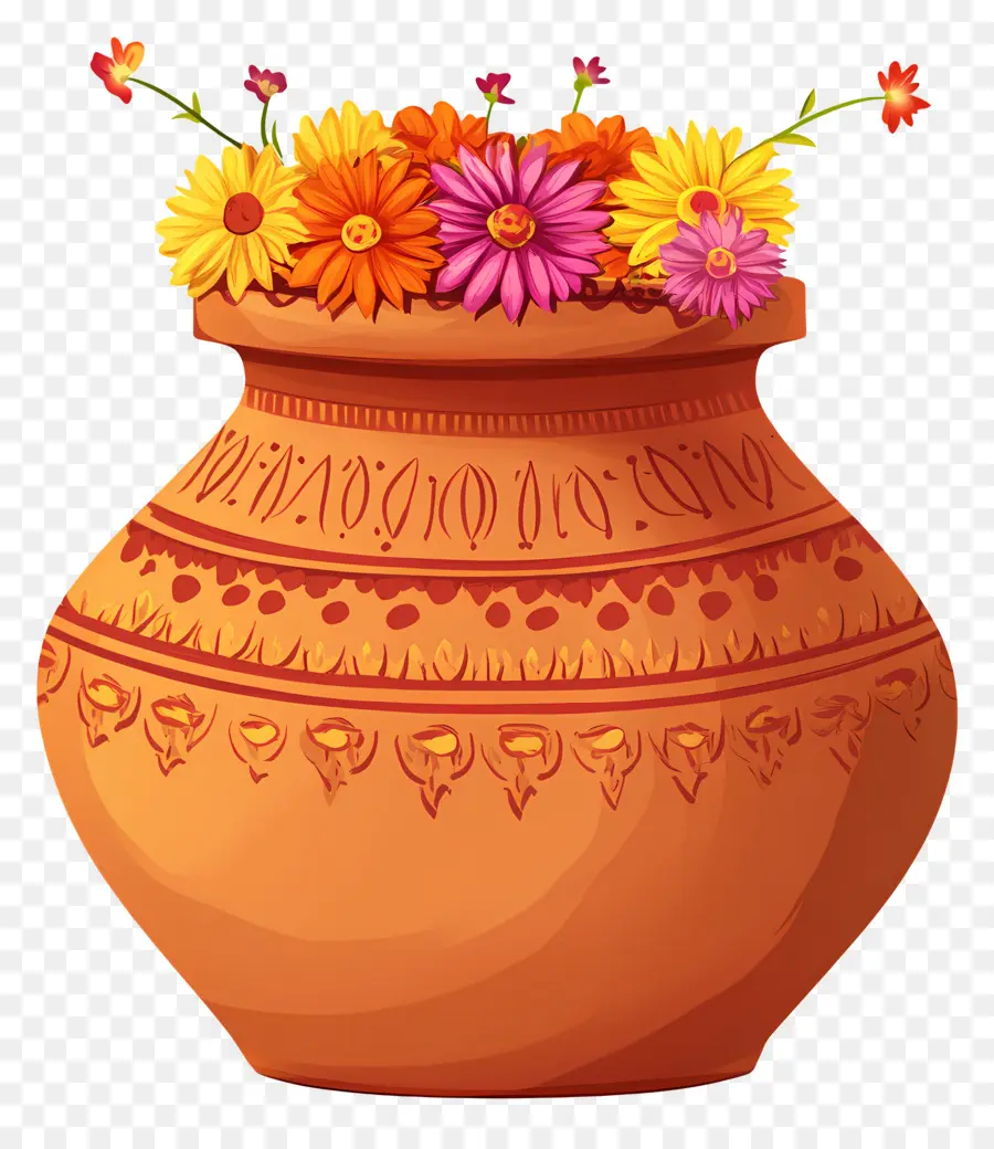 Simbol Pernikahan India，Pot Bunga PNG