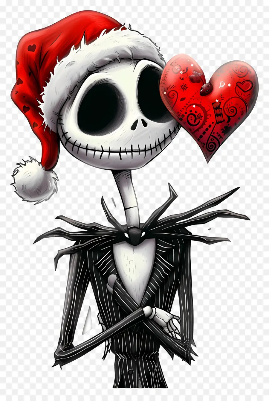 Jack Skellington，Kerangka Topi Santa PNG