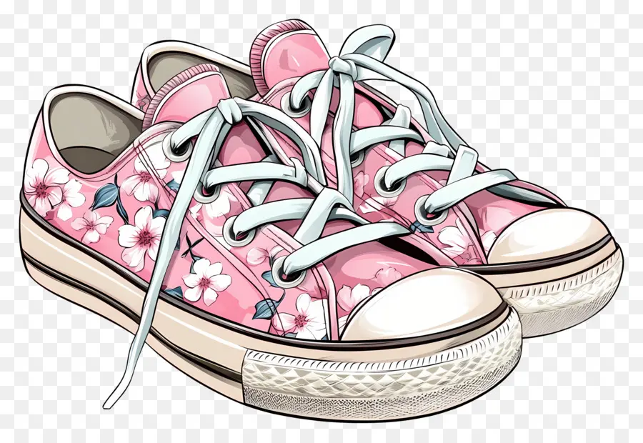 Sepatu Kets Anak Perempuan，Sepatu Kets Bunga PNG