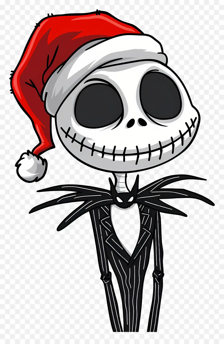 Jack Skellington，Kerangka Topi Santa PNG