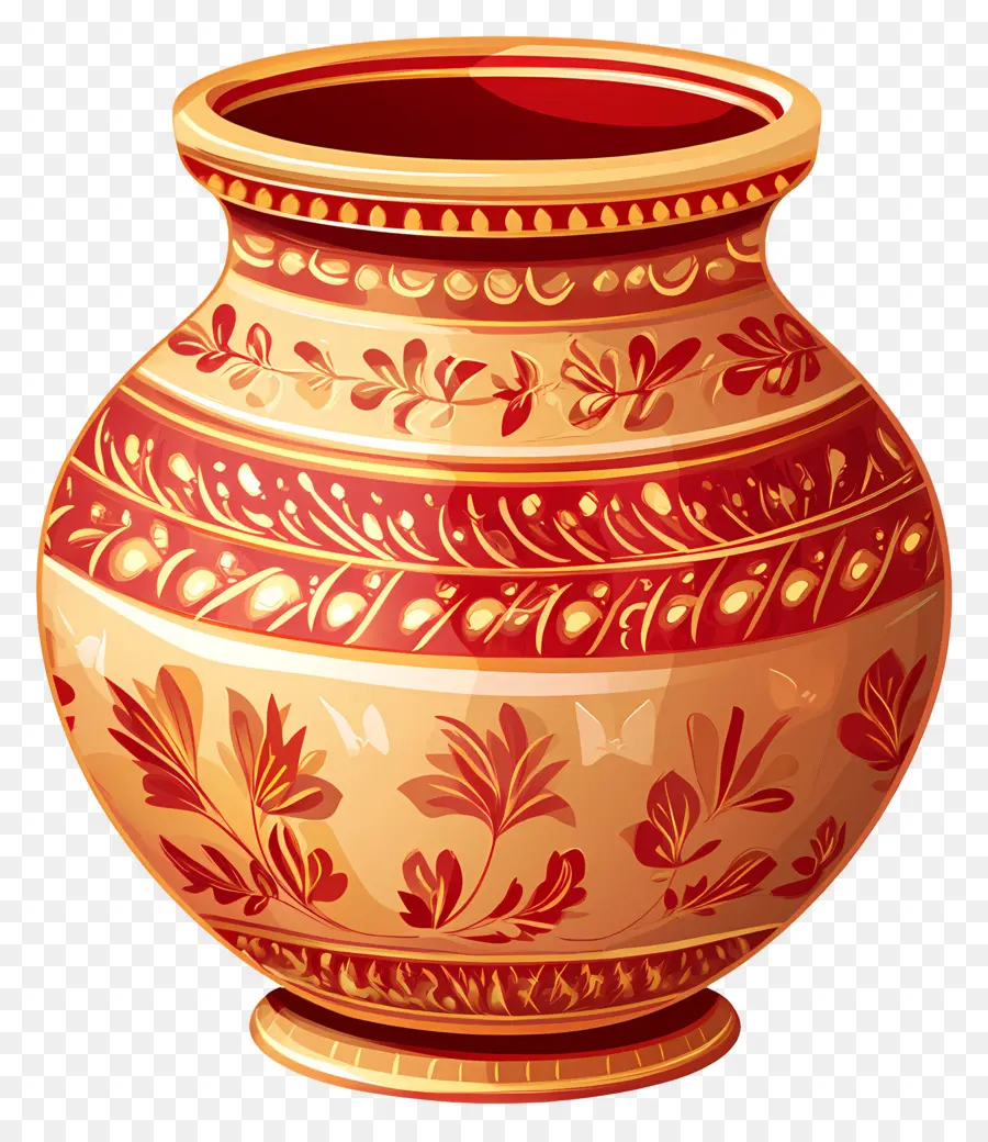 Pot Pernikahan India，Pot Dekoratif PNG