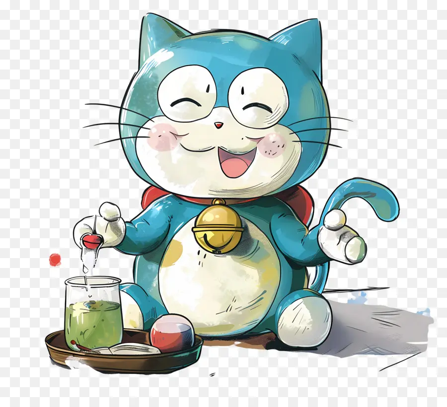 Doraemon，Kucing Kartun Biru PNG