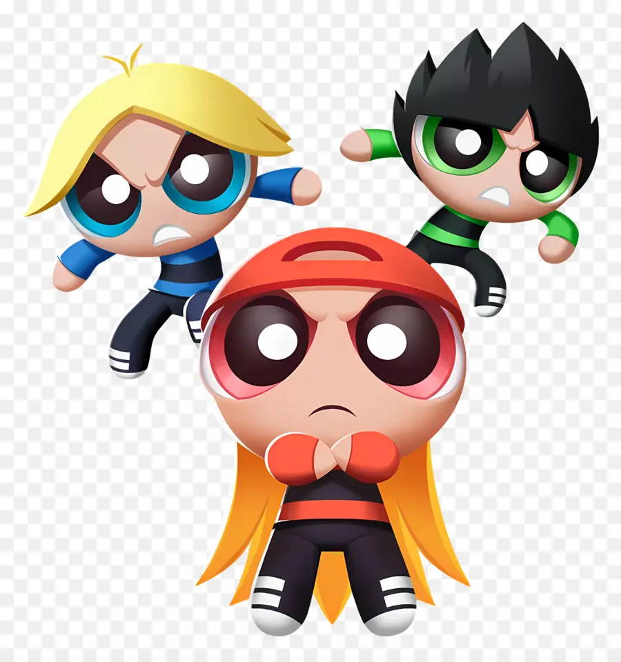 Gadis Powerpuff，Karakter Gaya Powerpuff PNG