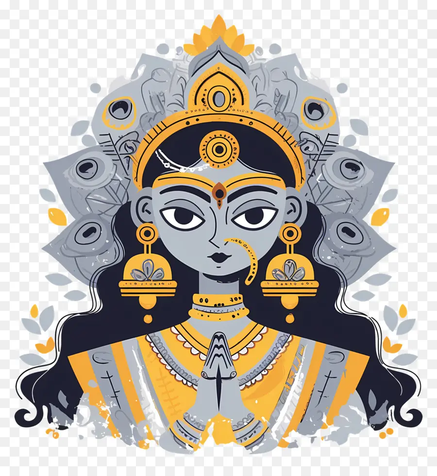 Navratri，Ilustrasi Dewi PNG