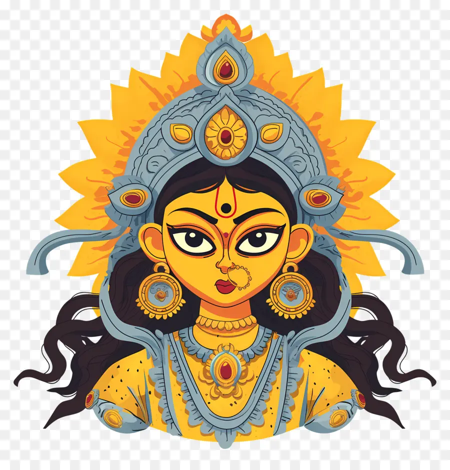 Navratri，Ilustrasi Dewi PNG