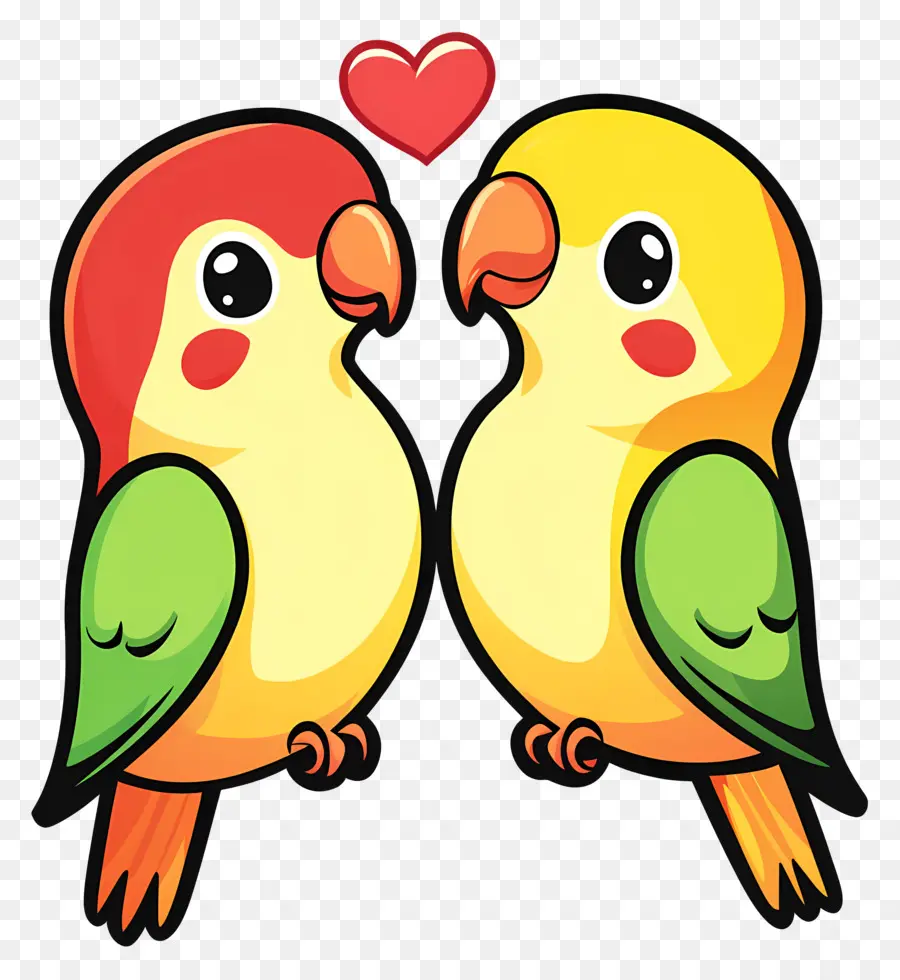 Burung Lovebird，Hati PNG