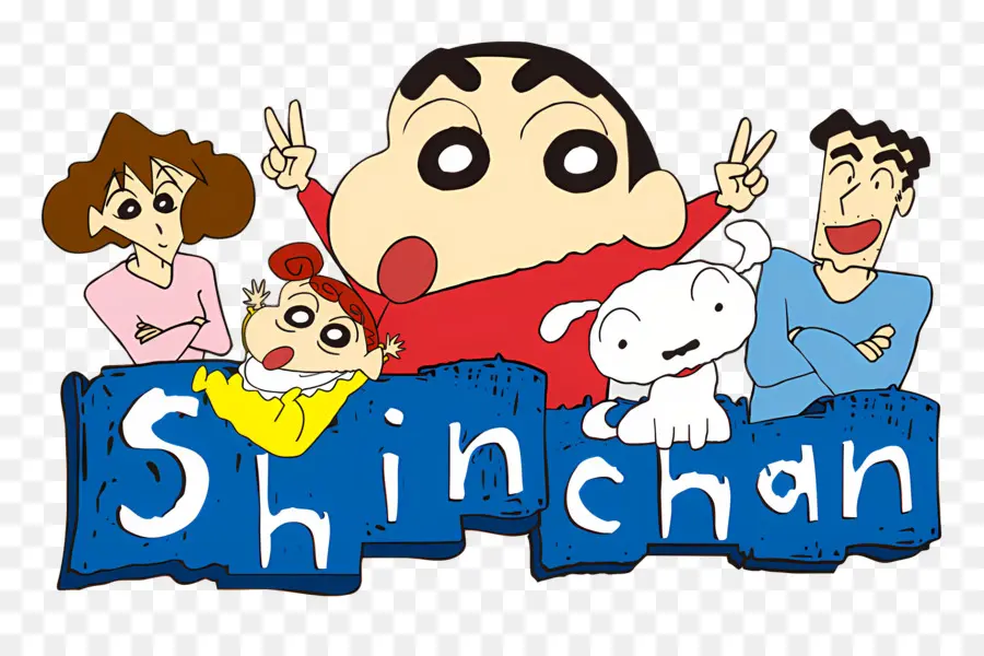 Shinchan，Keluarga Kartun Dengan Anak Laki Laki PNG