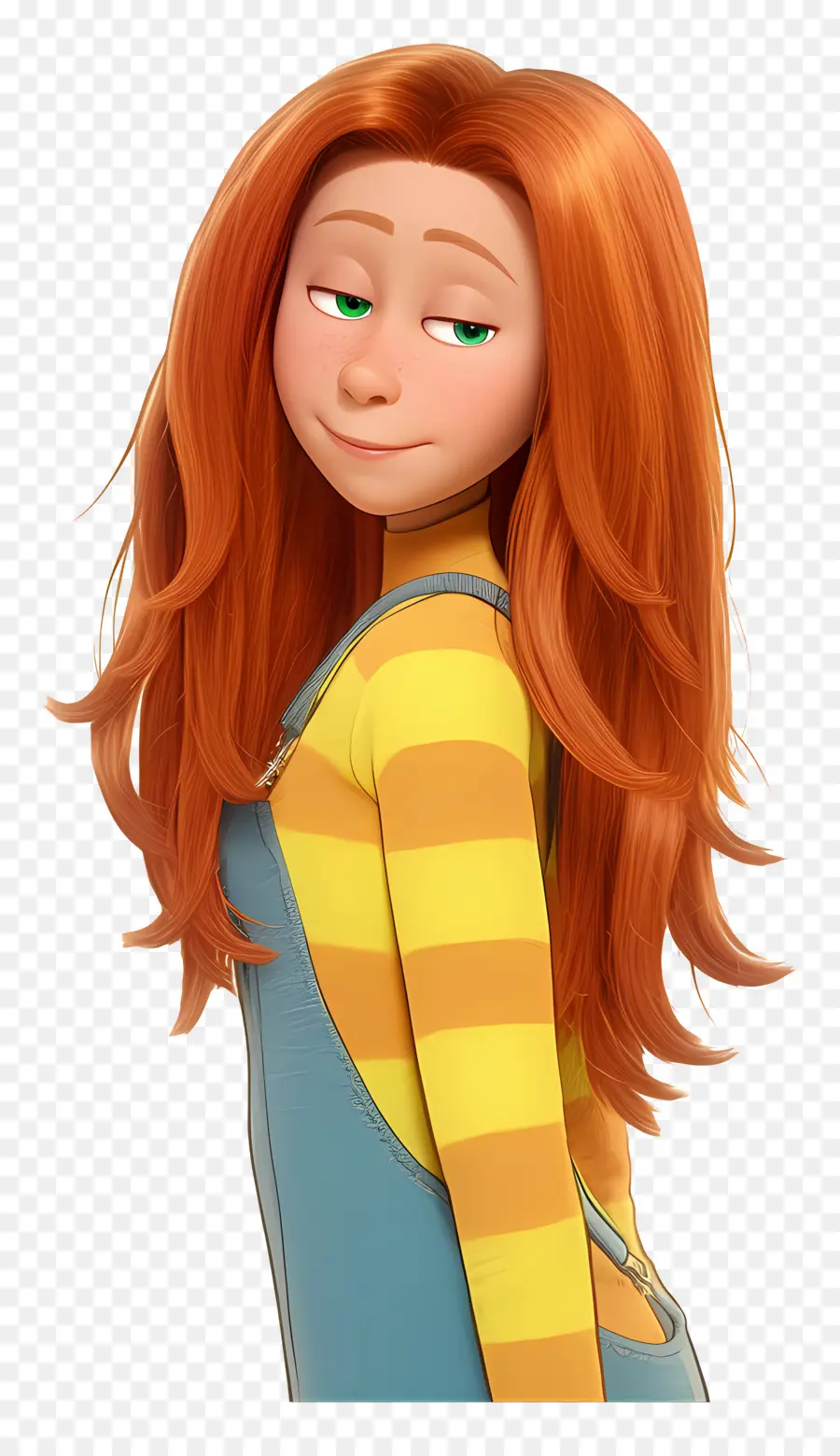 Lorax，Wanita Animasi Dengan Rambut Panjang PNG