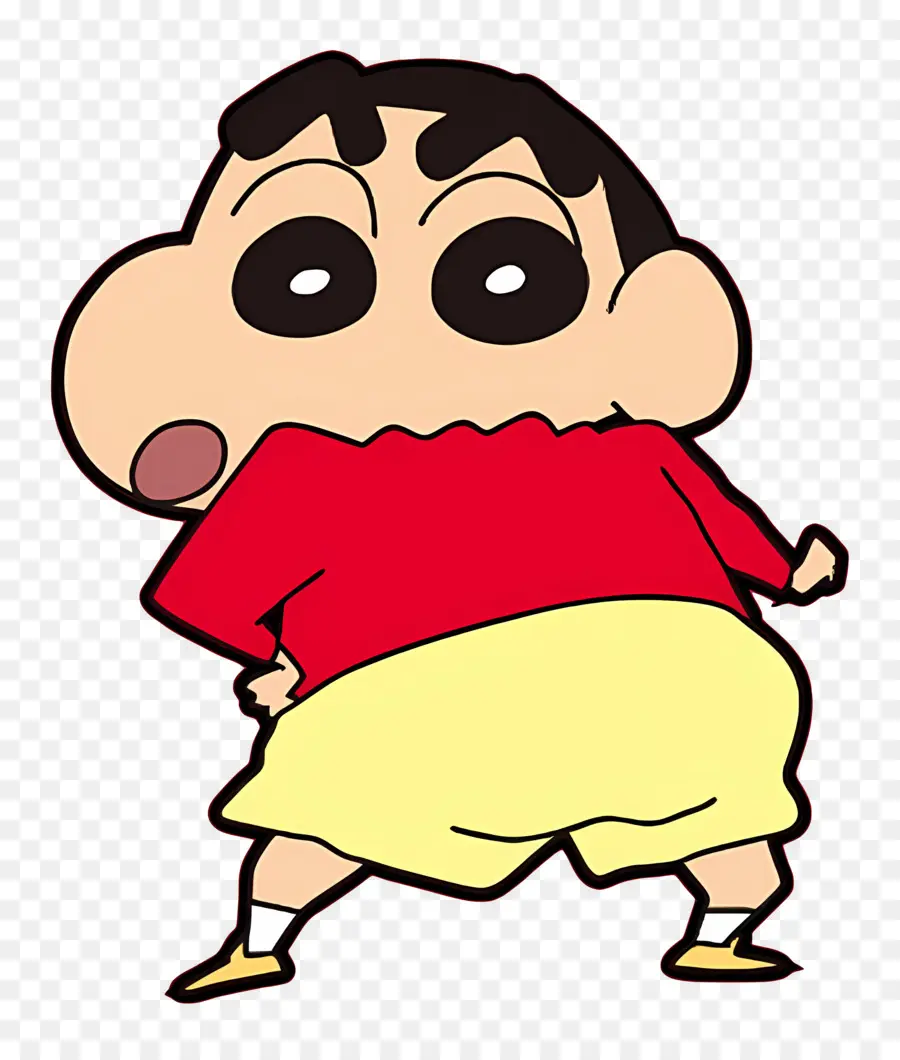 Shinchan，Bocah Kartun Berbaju Merah PNG