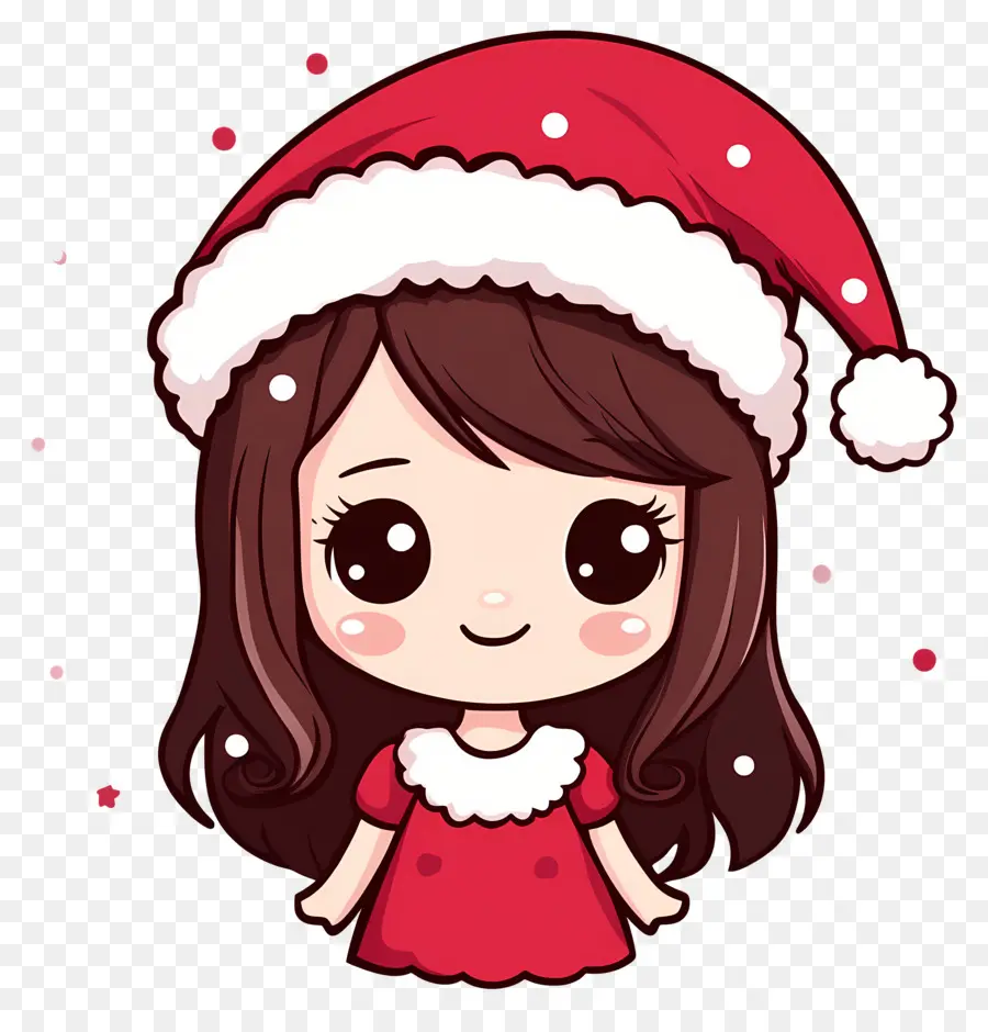 Anime Natal，Chibi Santa Girl PNG