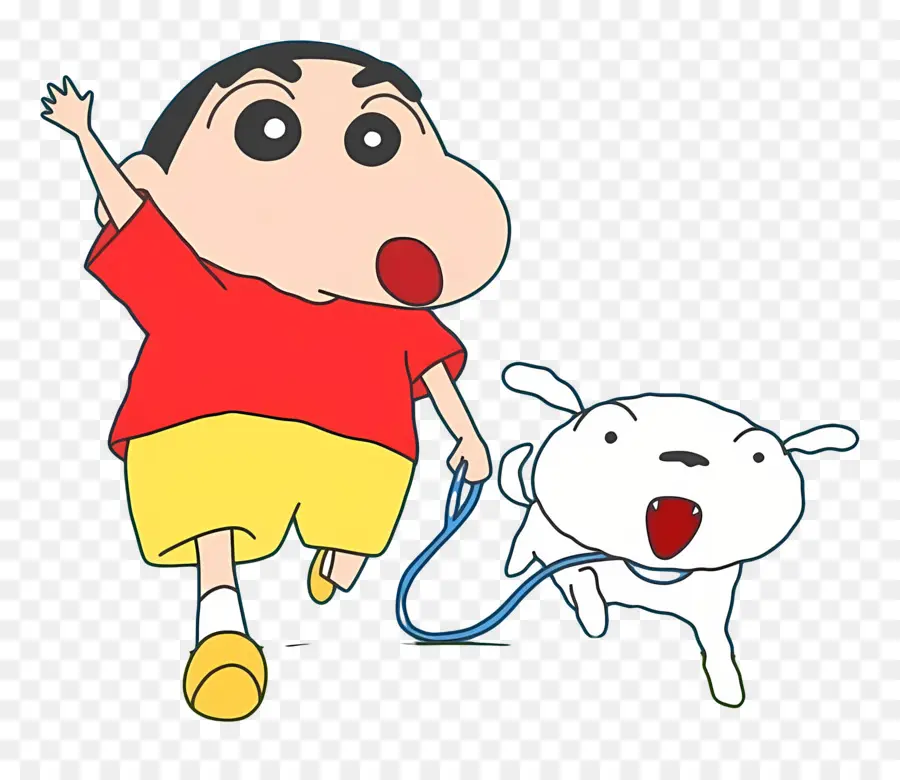 Shinchan，Bocah Kartun Dengan Anjing PNG