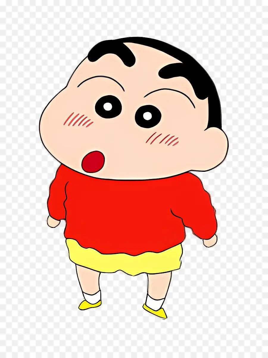 Shinchan，Bocah Kartun Berbaju Merah PNG