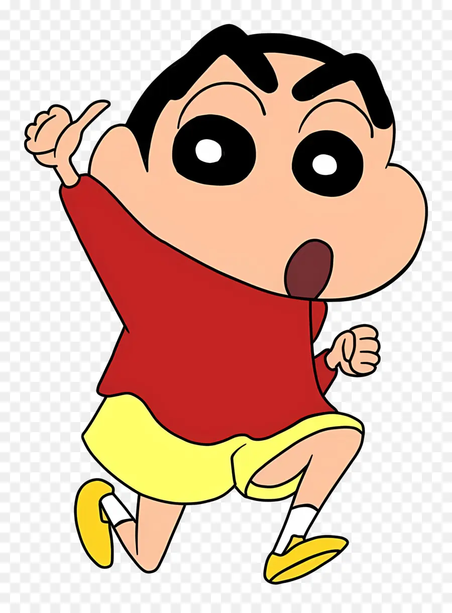 Shinchan，Bocah Kartun Berbaju Merah PNG