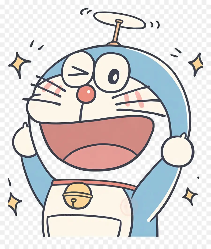 Doraemon，Robot Biru Yang Bersemangat PNG