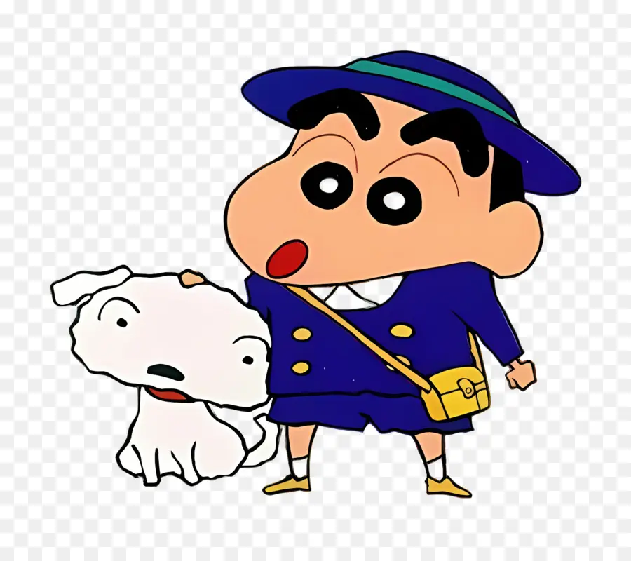 Shinchan，Kartun Anak Laki Laki Dan Anjing PNG