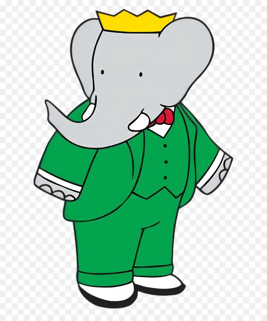 Babar，Gajah Dalam Setelan Hijau PNG