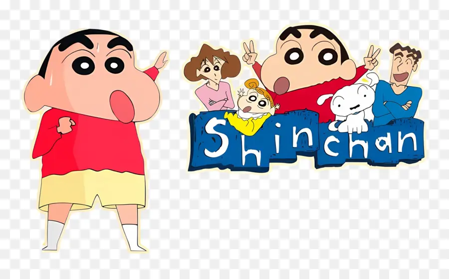 Shinchan，Keluarga Kartun Dengan Anak Laki Laki PNG