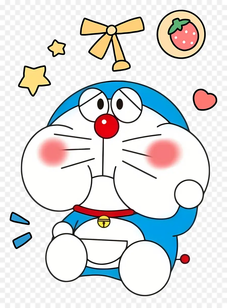 Doraemon，Robot Biru Memerah PNG