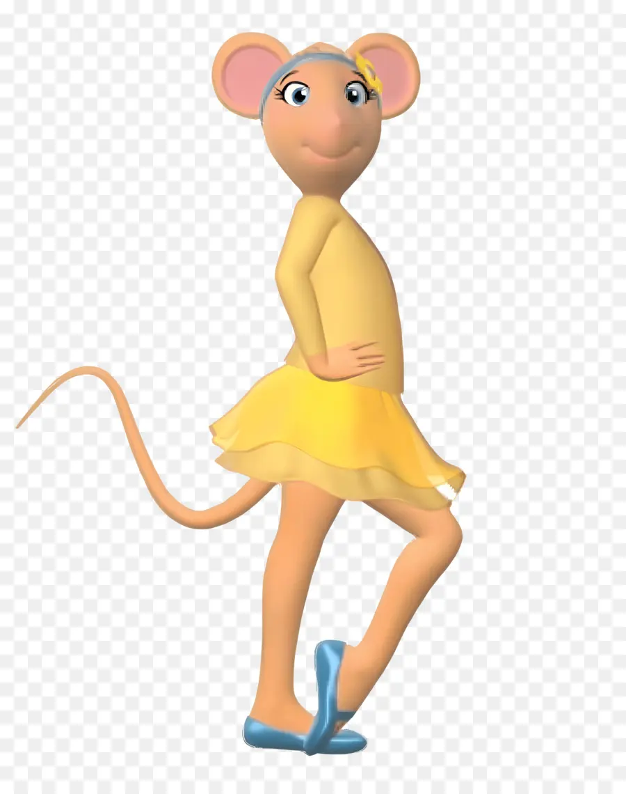 Angelina Balerina，Tikus Bergaun Kuning PNG