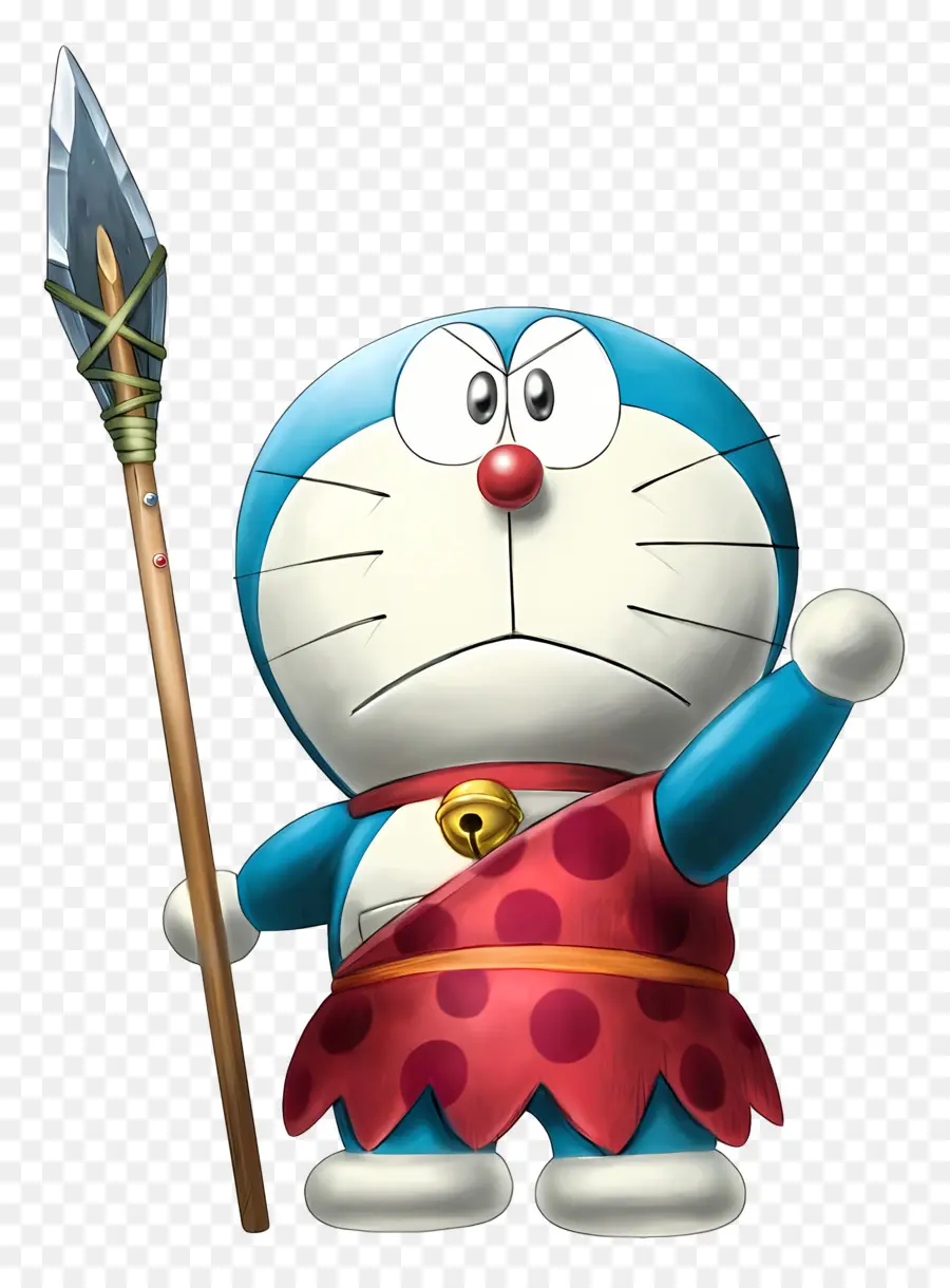 Doraemon，Kucing Kartun Dengan Tombak PNG