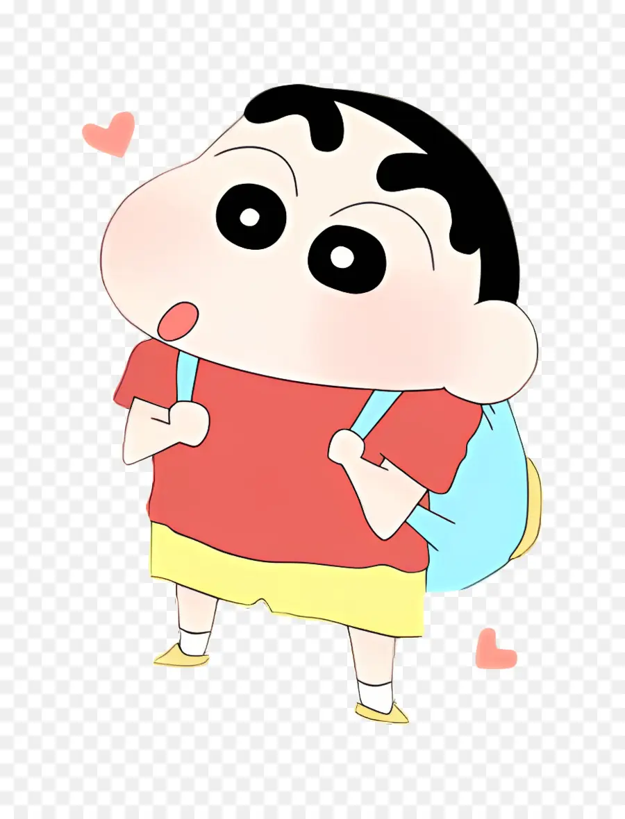 Shinchan，Bocah Kartun Dengan Ransel PNG