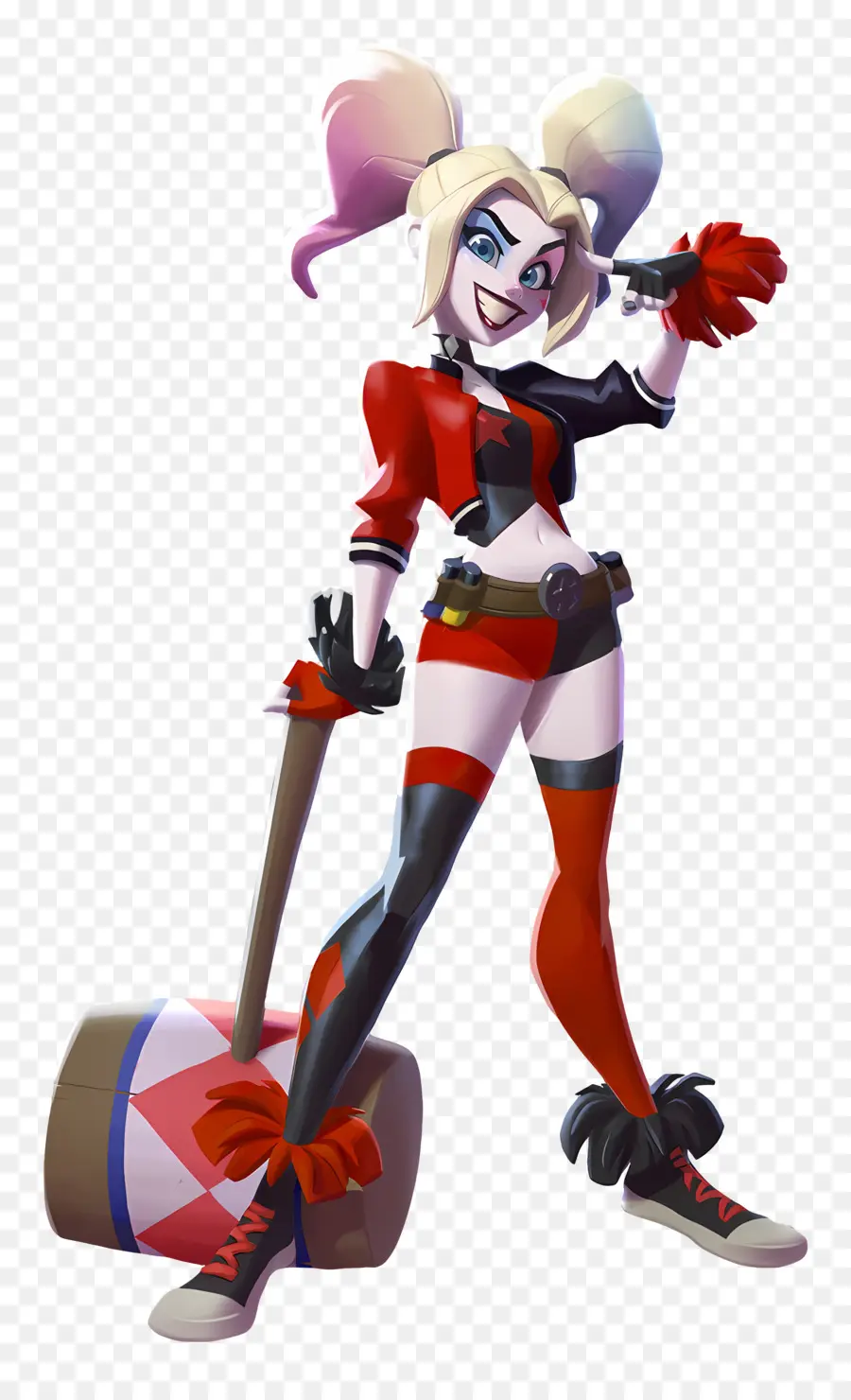 Harley Quinn，Karakter Harlequin Dengan Palu PNG