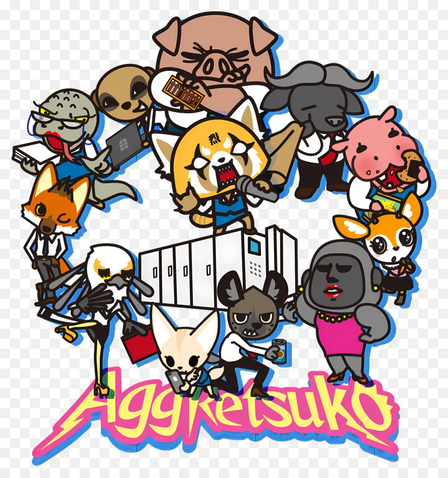 Retsuko Agresif，Karakter Aggretsuko PNG