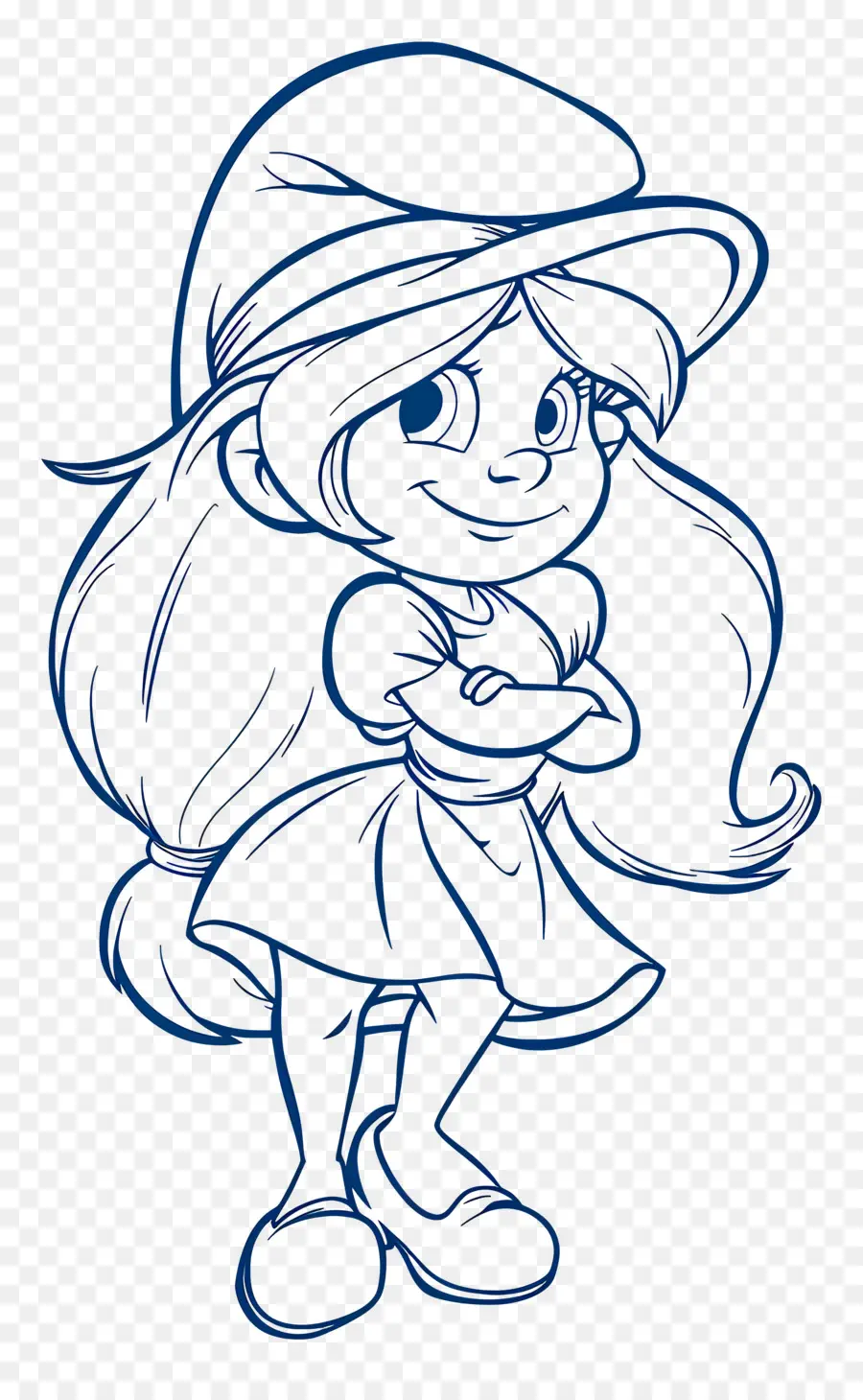 Smurfette，Sketsa Karakter Kartun PNG