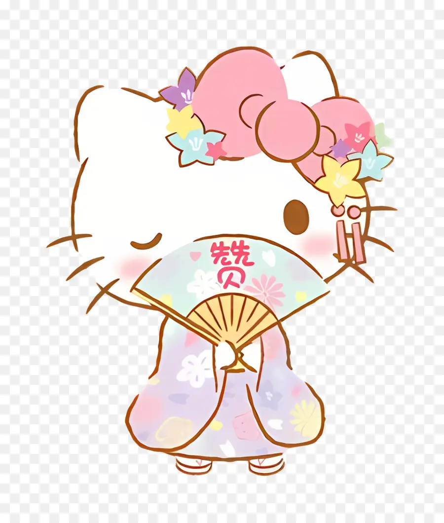 Halo Kitty，Hello Kitty Dalam Kimono PNG