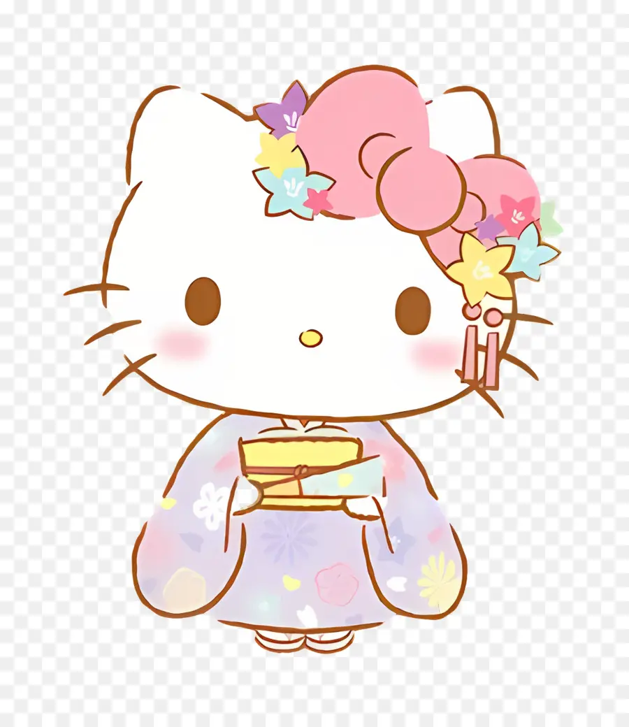 Halo Kitty，Hello Kitty Dalam Kimono PNG